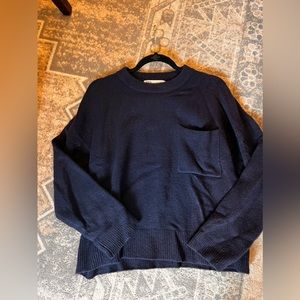 Navy Zara pocket sweater